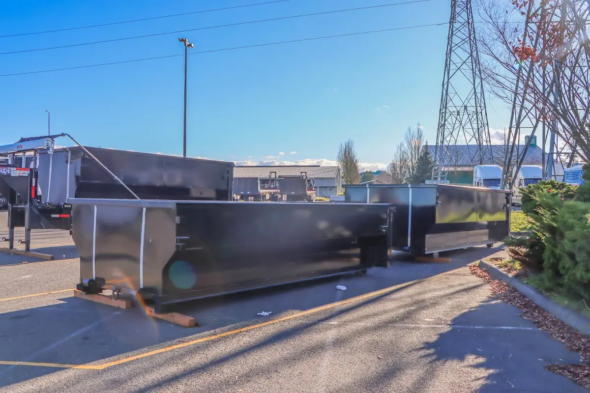 Roll-off dumpster ready for waste disposal at job site for Residential Dumpster Rental in Chillicothe